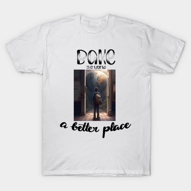 You Bake The World A Better Place T-Shirt by TOMOBIRI